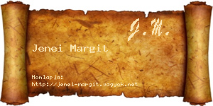 Jenei Margit névjegykártya